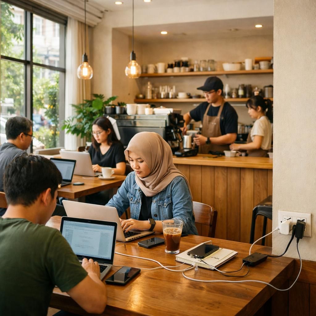 temukan kafe ramah laptop yang tumbuh pesat di jakarta, menjadikan kota ini surga bagi para digital nomad dengan suasana nyaman dan fasilitas lengkap untuk bekerja jarak jauh.