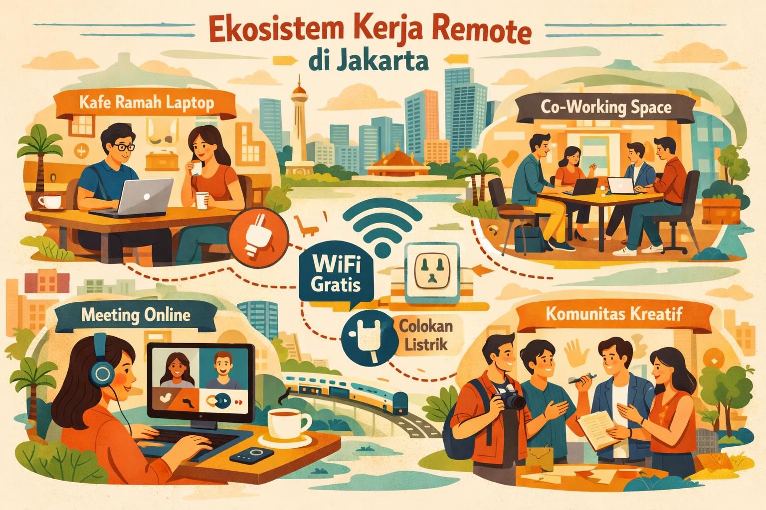 temukan kafe ramah laptop yang bermunculan di jakarta, menjadikan kota ini destinasi favorit bagi para digital nomad dengan suasana nyaman dan koneksi internet cepat.