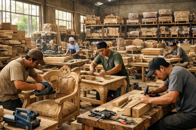 pabrik furnitur di jepara mengalami lonjakan pesanan dari timur tengah, menandakan permintaan produk berkualitas tinggi dari daerah tersebut.