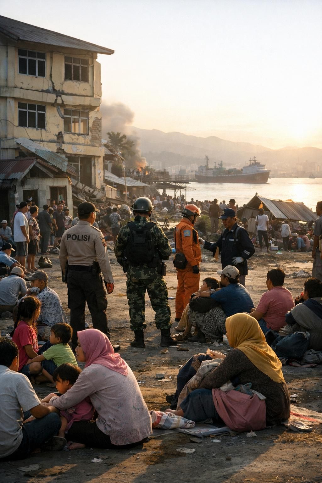 gempa bumi dahsyat berkekuatan magnitudo 7,6 mengguncang sulawesi utara dan maluku utara, menyebabkan aspal jalanan bergoyang hebat. ikuti liputan lengkap dan informasi terkini di bbc.
