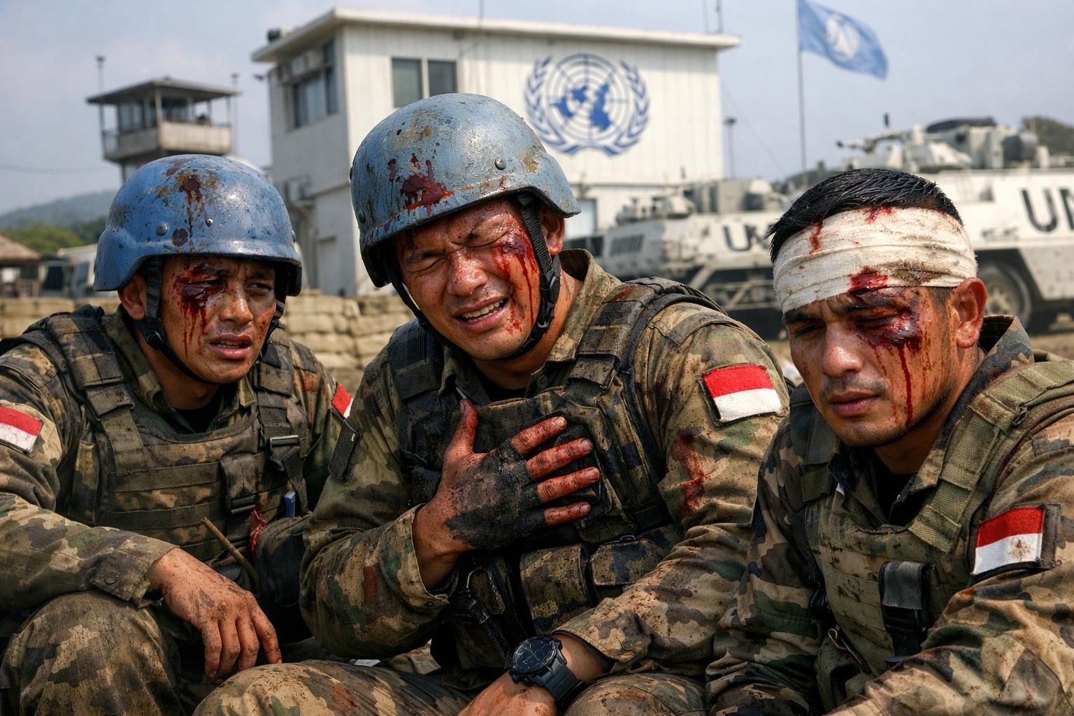 tiga prajurit tni mengalami luka akibat ledakan mengejutkan di markas pbb lebanon. simak berita lengkapnya di kompas.com.