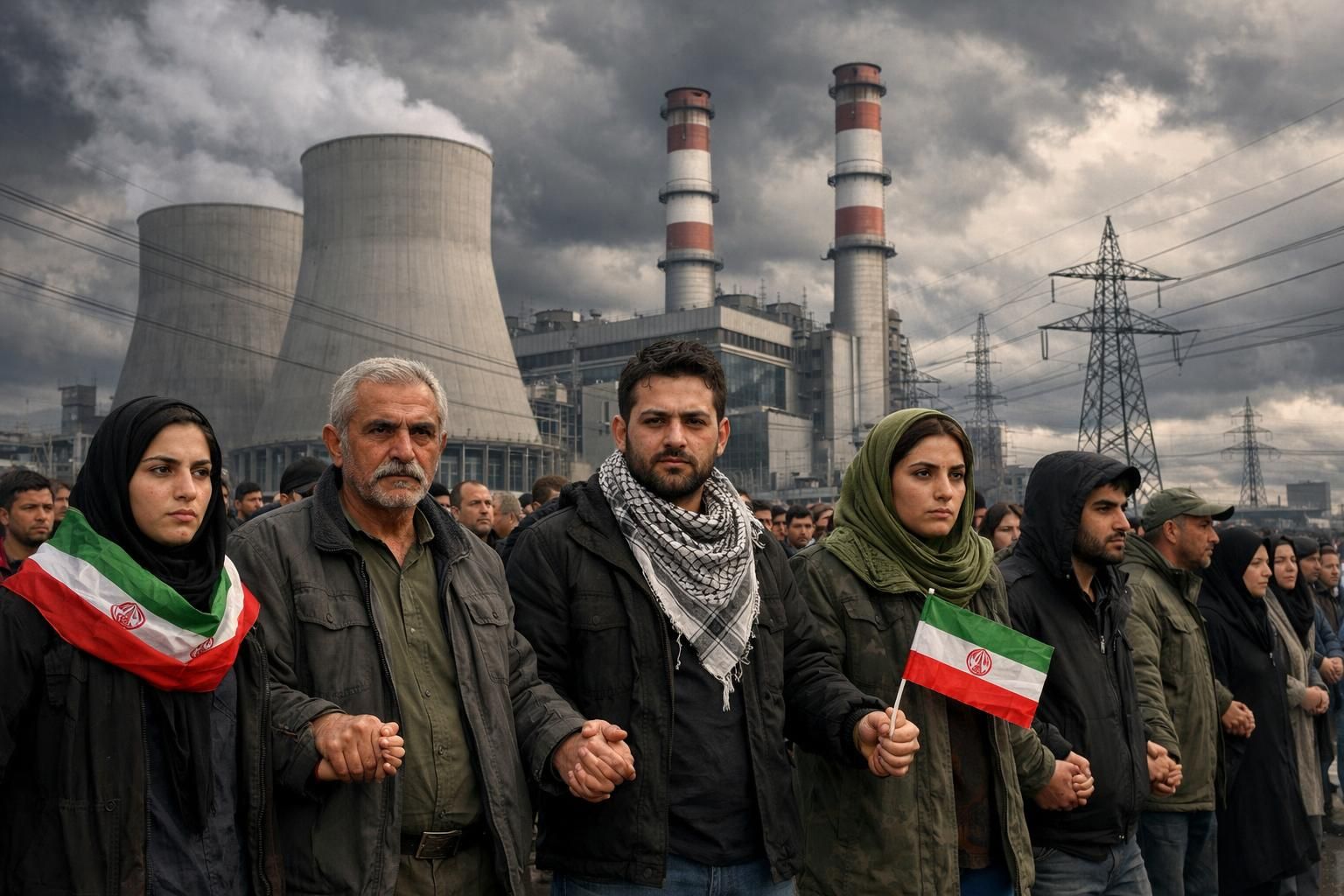 trump mengancam pembangkit listrik, sementara iran mengajak warga membentuk rantai manusia untuk melindungi dan menangkal ancaman tersebut.