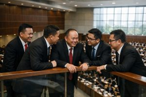 botok pati dan rekan naik ke balkon saat rapat paripurna dpr pada 27 agustus, menandai momen penting dalam pertemuan tersebut.