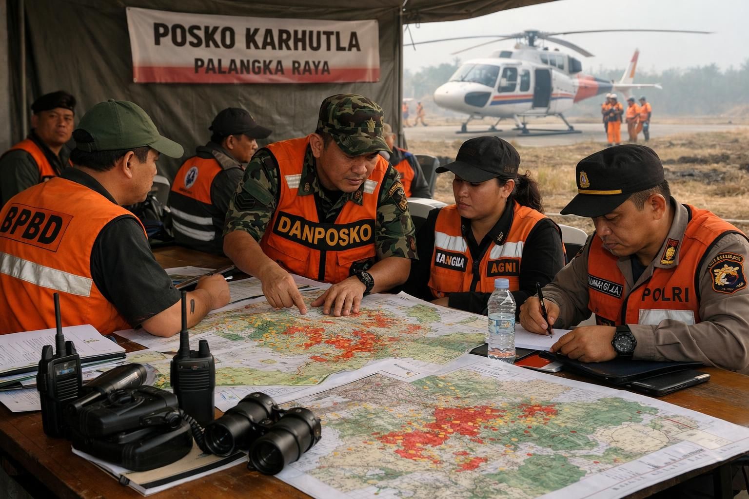 prabowo menyela rapat melalui panggilan telepon untuk meminta peralatan tambahan guna menangani kebakaran hutan dan lahan (karhutla) secara efektif.