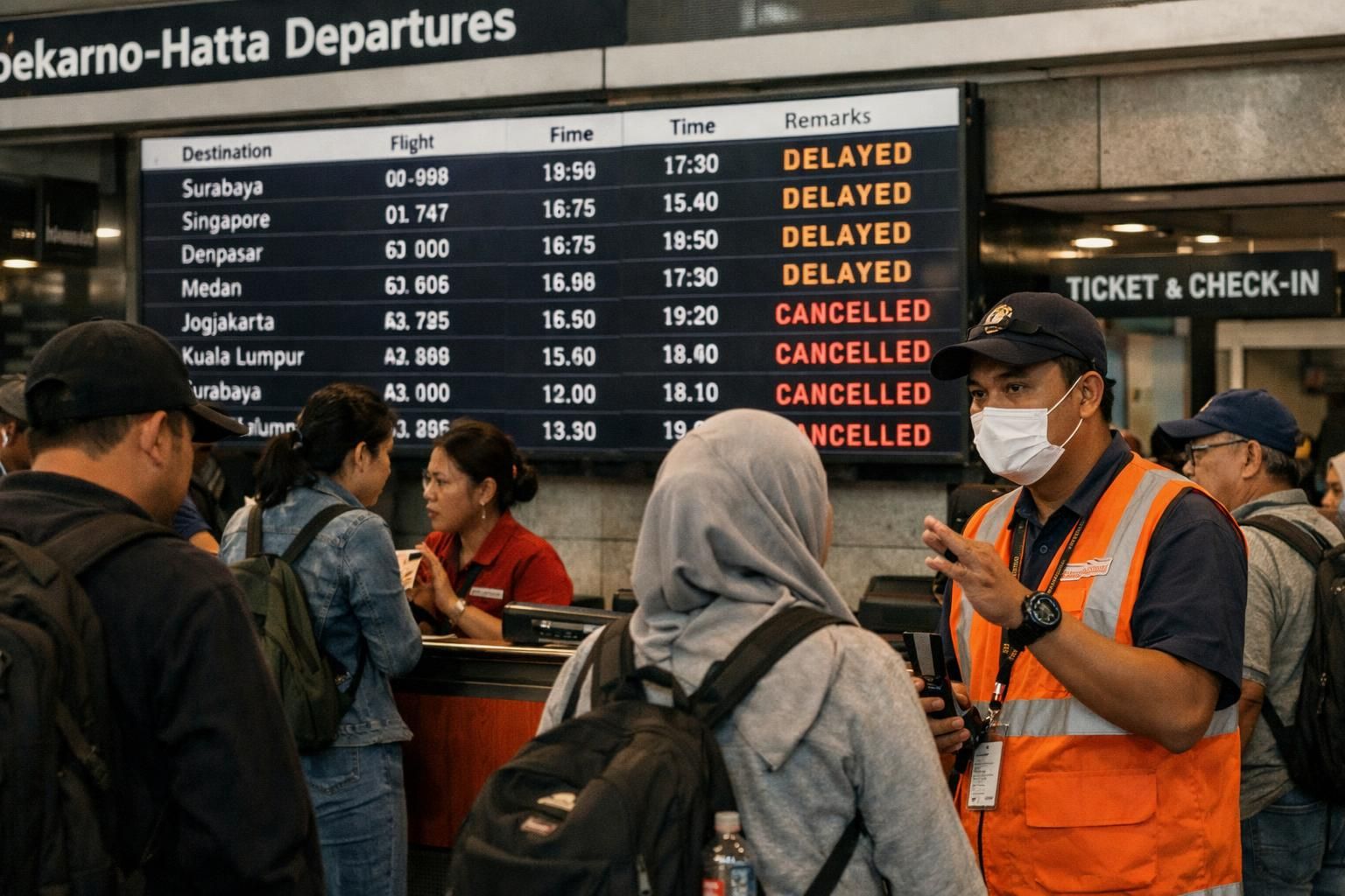 bandara soetta ditutup sementara hingga pukul 13.30 wib akibat erupsi anak krakatau. dapatkan informasi terbaru dan perkembangan terkini di detiknews.