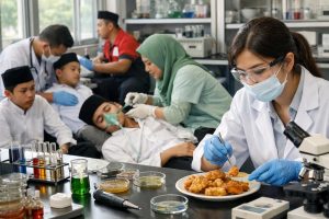 santri di sidoarjo diduga keracunan setelah mengonsumsi menu mbg, yang kini sedang diperiksa di laboratorium untuk memastikan penyebabnya.